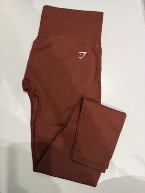 Gymshark Kids Seamless High-Waist Leggings - Rust Brown
